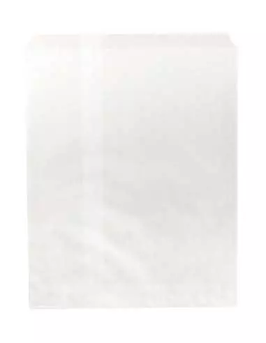 500 sacs plats sans soufflets kraft blanc 26 x 34 cm