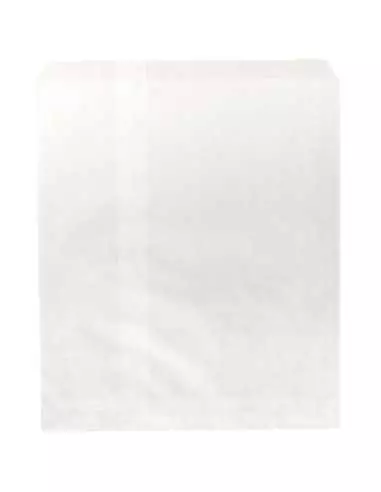 500 sacs plats sans soufflets kraft blanc 31 x 38 cm