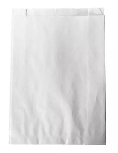 Sachets à soufflets en papier kraft blanc 44 + 15 x 62 cm