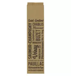 Sachets cadeau pour bouteille de vin à motif kraft