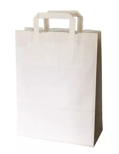 Sacs cabas blancs à poignées plates