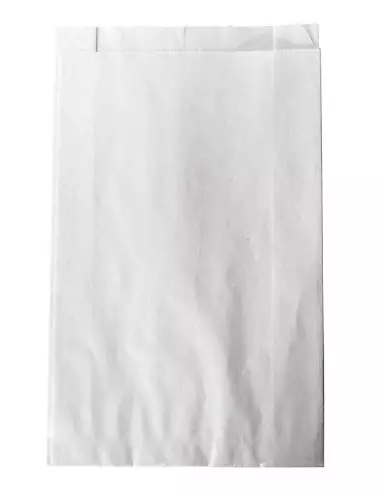 Sachets à soufflets en papier kraft blanc 30 + 7 x 48 cm