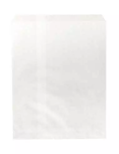 sacs plats kraft blanc 15,5 x 22,5 cm