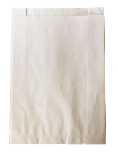 500 sachets à soufflets en kraft ingraissable blanc 23+6x34cm