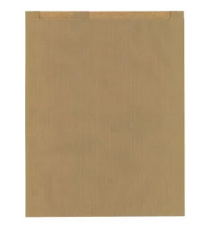 500 Sachets papier à soufflets kraft brun 27 + 5 x 34 cm