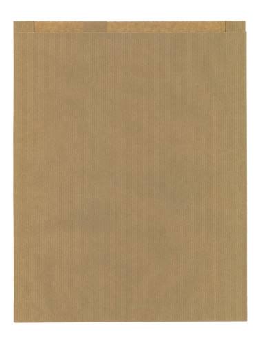 500 Sachets papier à soufflets kraft brun 27 + 5 x 34 cm