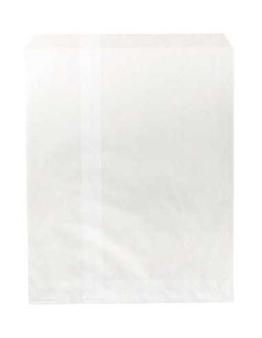 1000 sacs plats sans soufflets kraft blanc 19 x 25 cm