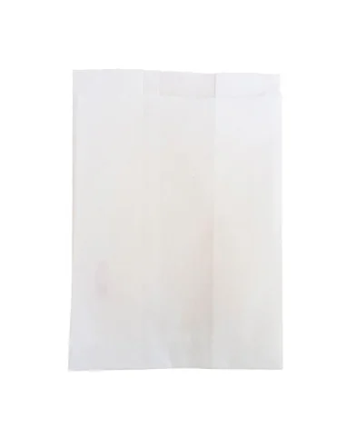 Sachets à soufflets en papier kraft blanc 38g - 11 + 7 x 14 cm