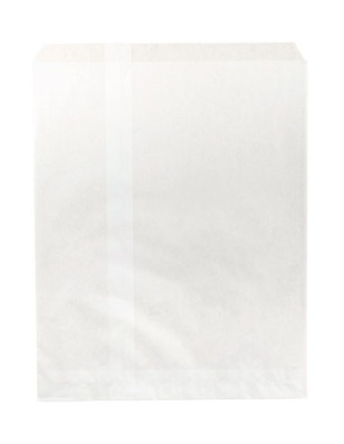 1000 sacs plats sans soufflets kraft blanc 12 x 16 cm