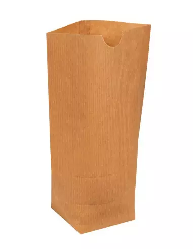 Sacs écornés n°8 kraft brun doublé 1kg farine