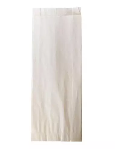 Sachets à soufflets en papier kraft 80g blanc 12 + 8 x 34 cm