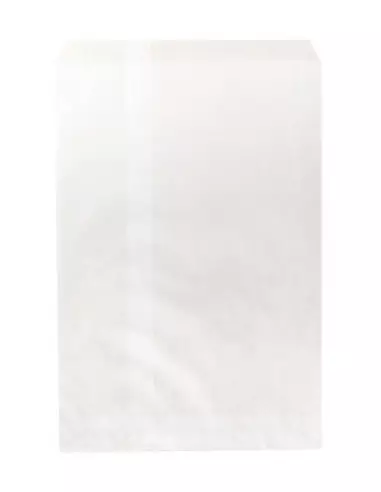 1000 sacs plats sans soufflets kraft blanc 12 x 19 cm