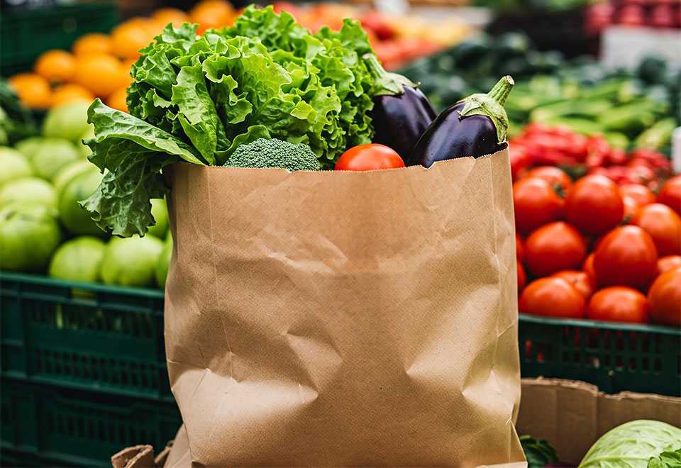 Sacs papier &eacute;corn&eacute;s